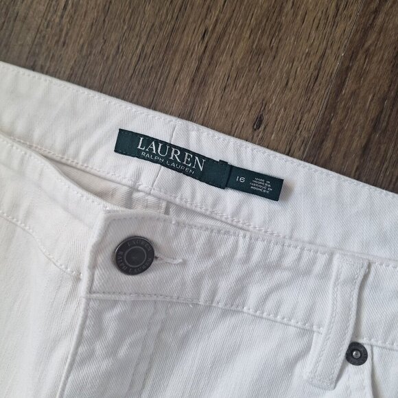💙 Ralph Lauren White Denim Straight Leg - Picture 4 of 9